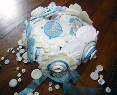 Beach Bride Felt Flowers