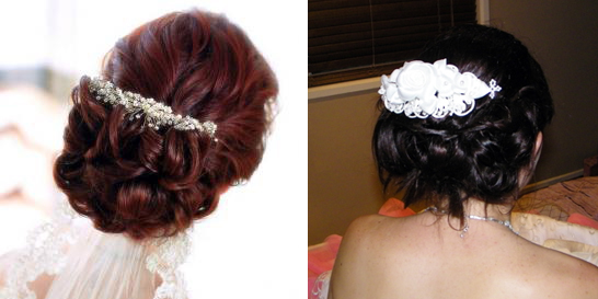 My Inspirational Image and My Wedding Hair Style on My Wedding Day My Hair